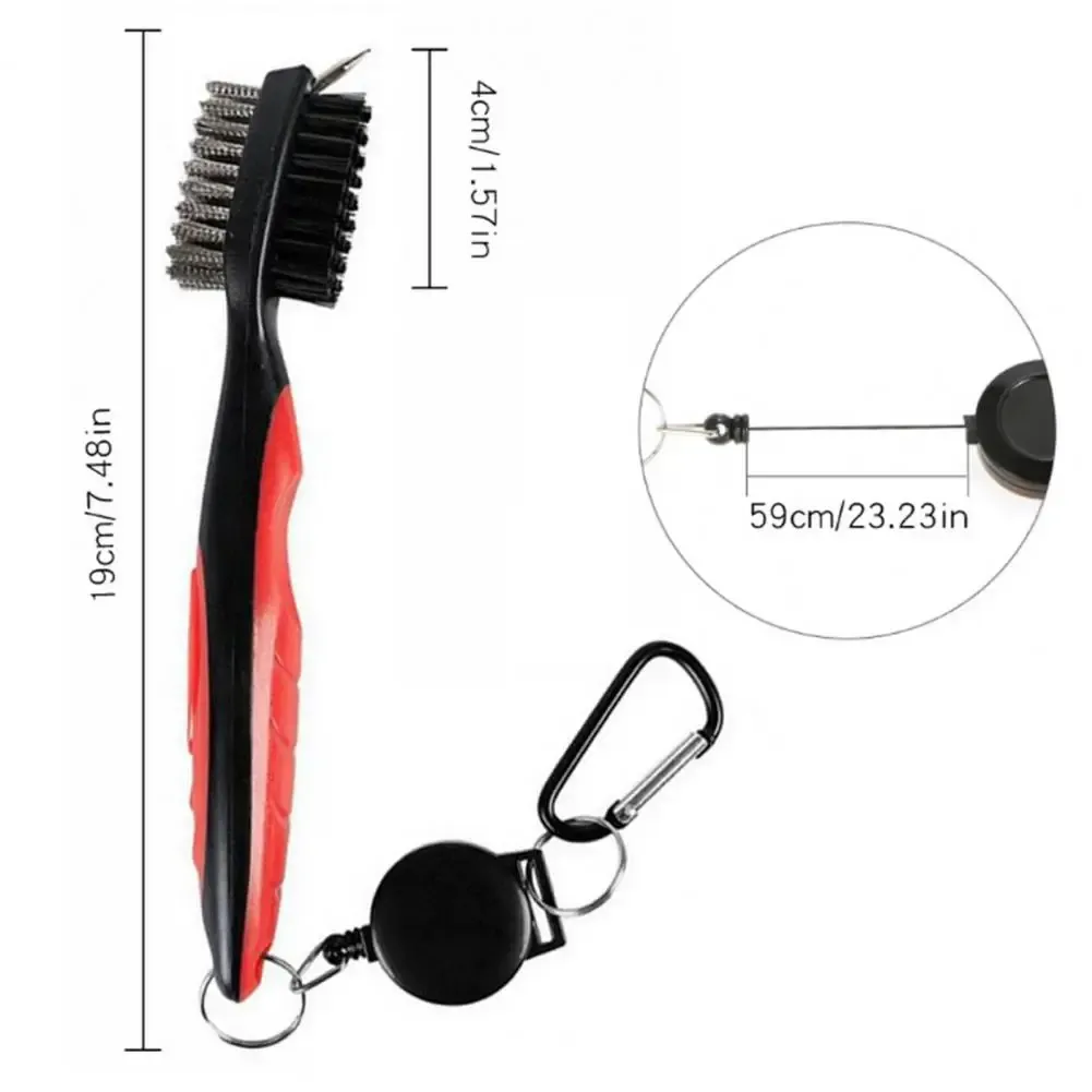 Brosse de nettoyage pour club de golf, brosse de nettoyage des rainures, nettoyeur de balles à double face pour putter, accessoires de golf 6