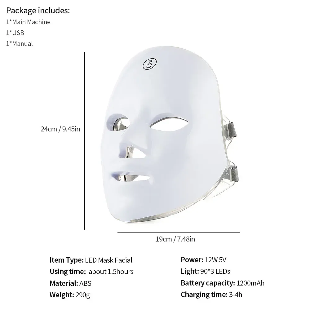 Design épuré du masque LED Photon
