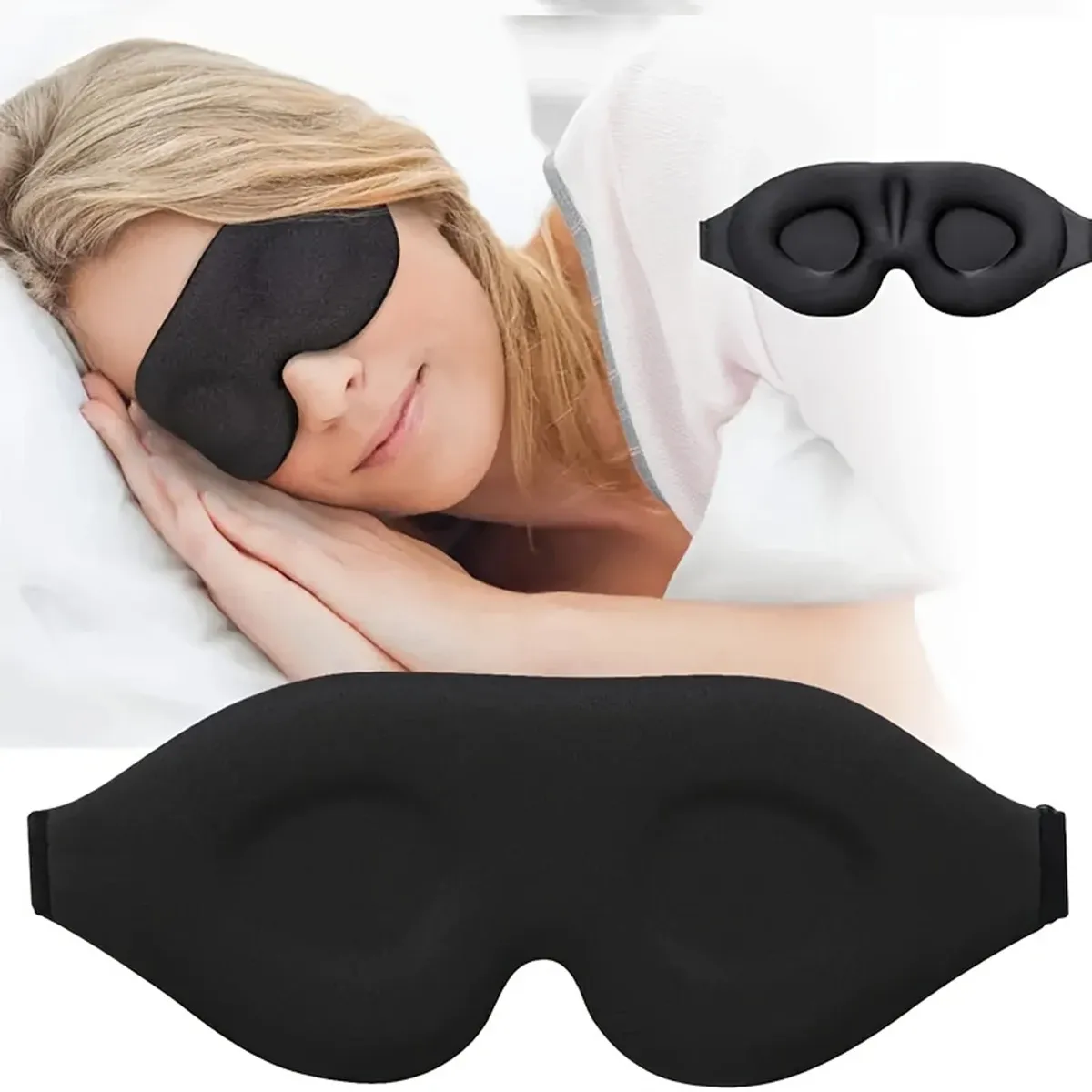 Masque de sommeil 3D profilé, vue de face