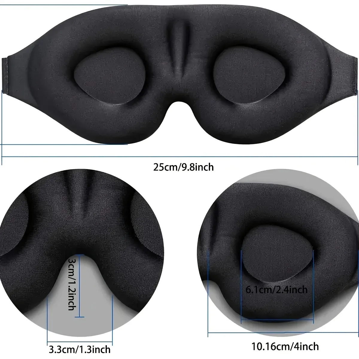 Masque de sommeil 3D profilé, confort au quotidien