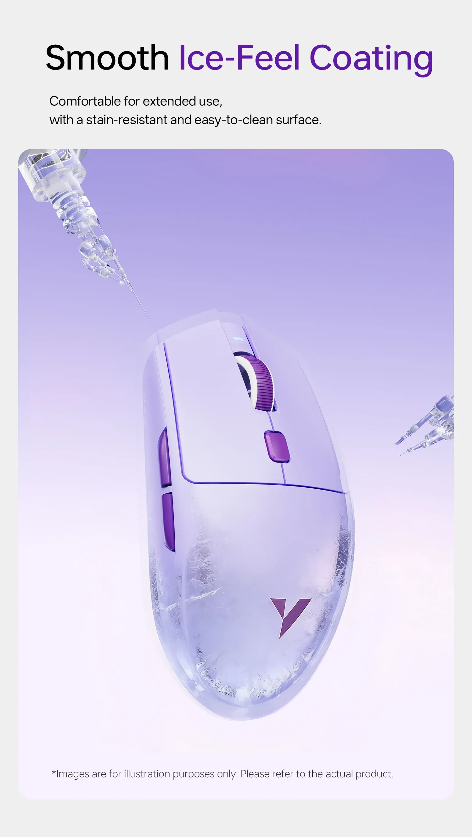 Souris de jeu ATK V3, vue rapprochée