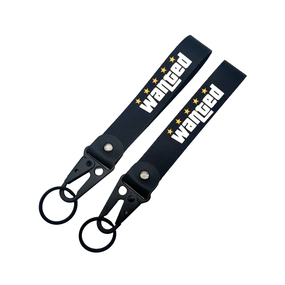 Porte-clés JDM Hokkaido en acier avec ressort et pince, pendentif pour clés de voiture et de moto, idée cadeau