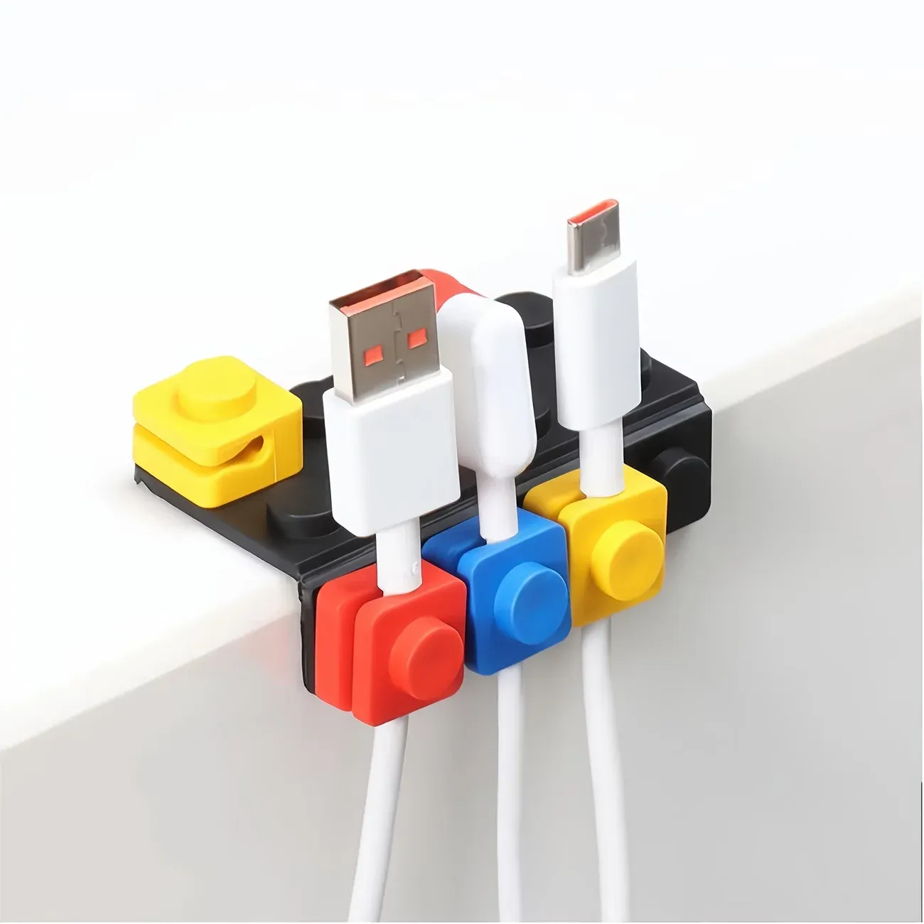 Lot de 2 organisateurs de câbles modulaires pour bureau et domicile 5