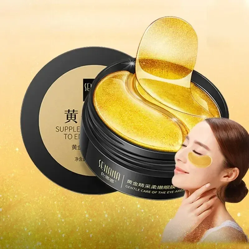 Masques hydratants dorés pour les yeux, vue d'ensemble