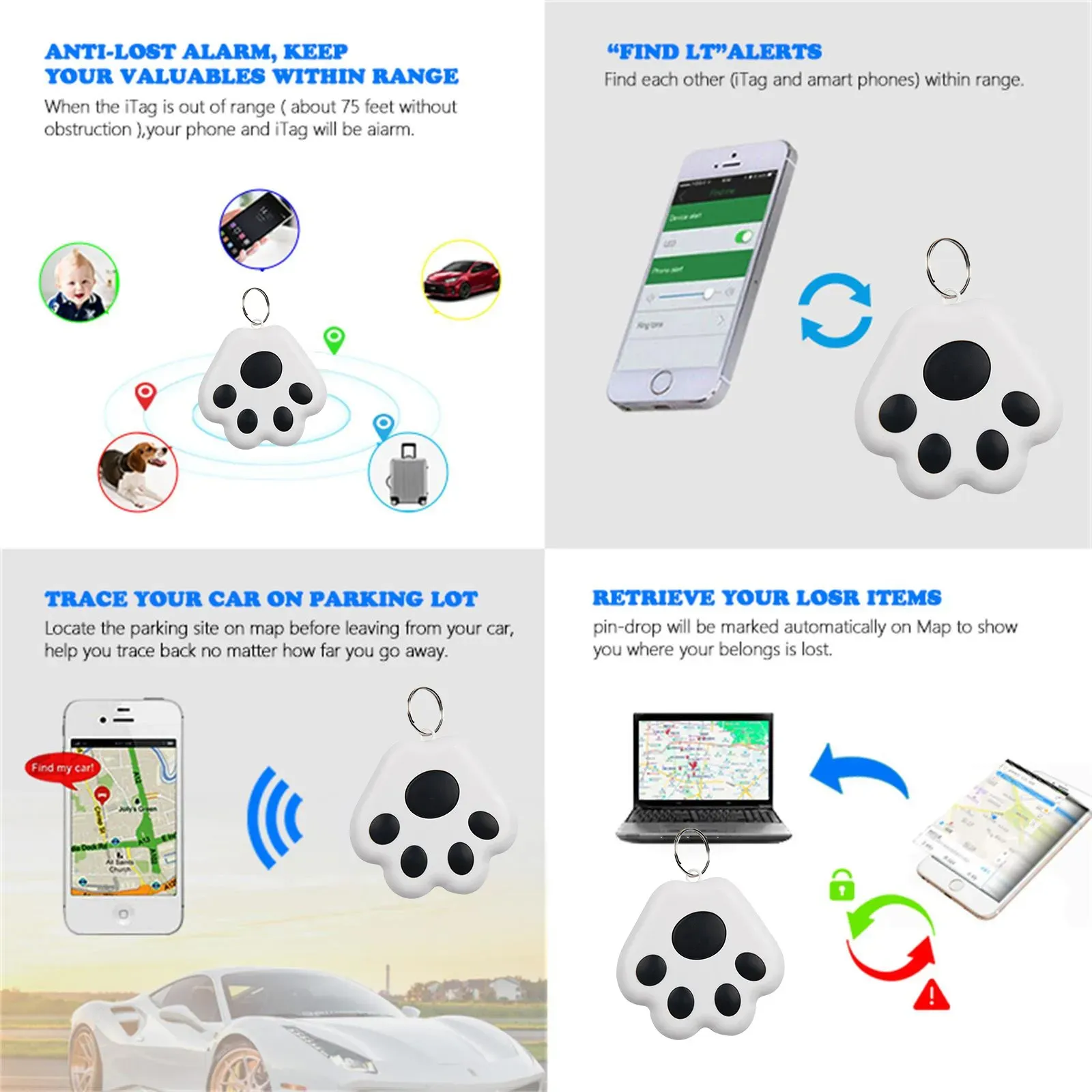 Mini traceur GPS pour animaux de compagnie