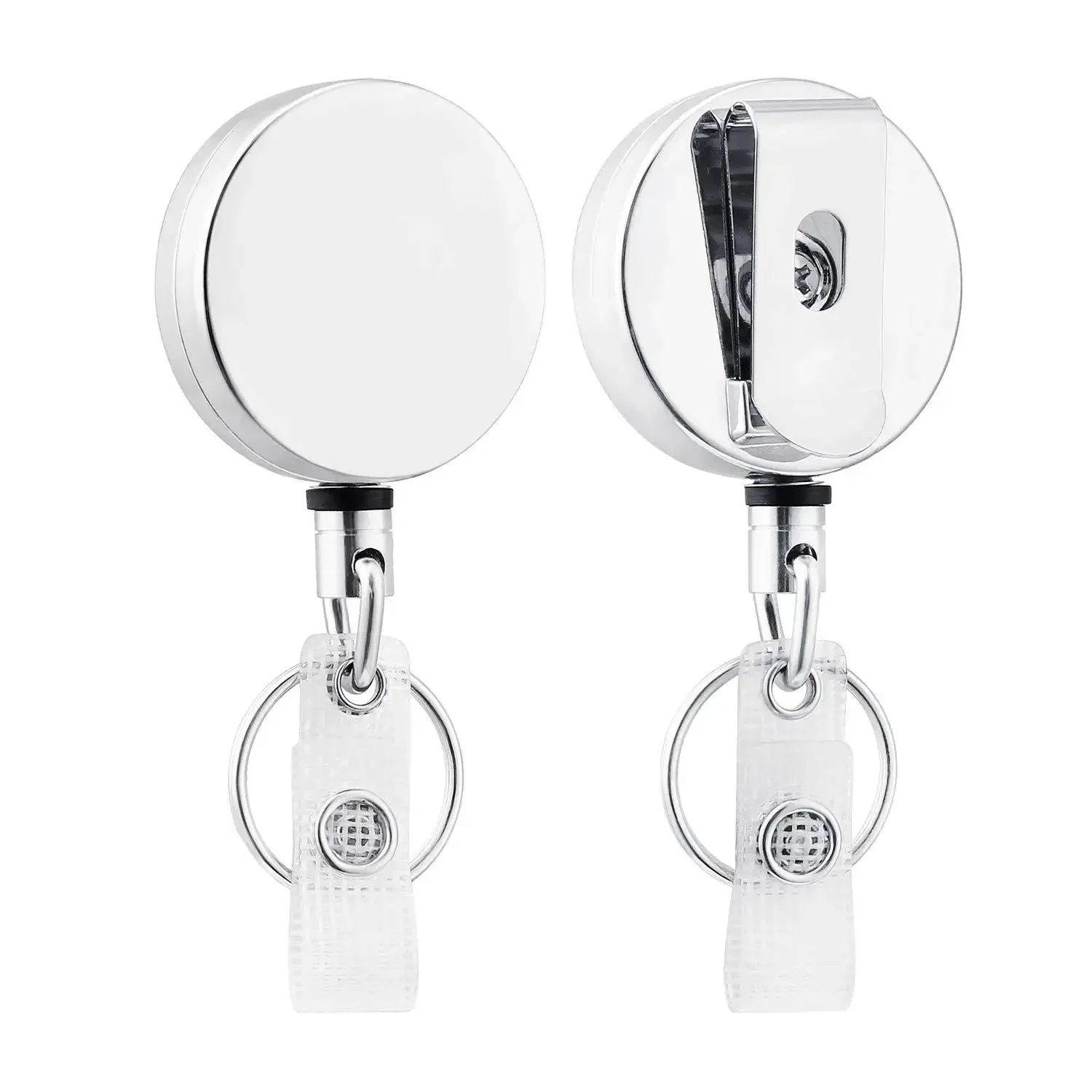 Porte-clés en fil métallique, porte-clés de sport rétractable, porte-badge anti-perte, range-clés télescopique anti-cambriolage 8