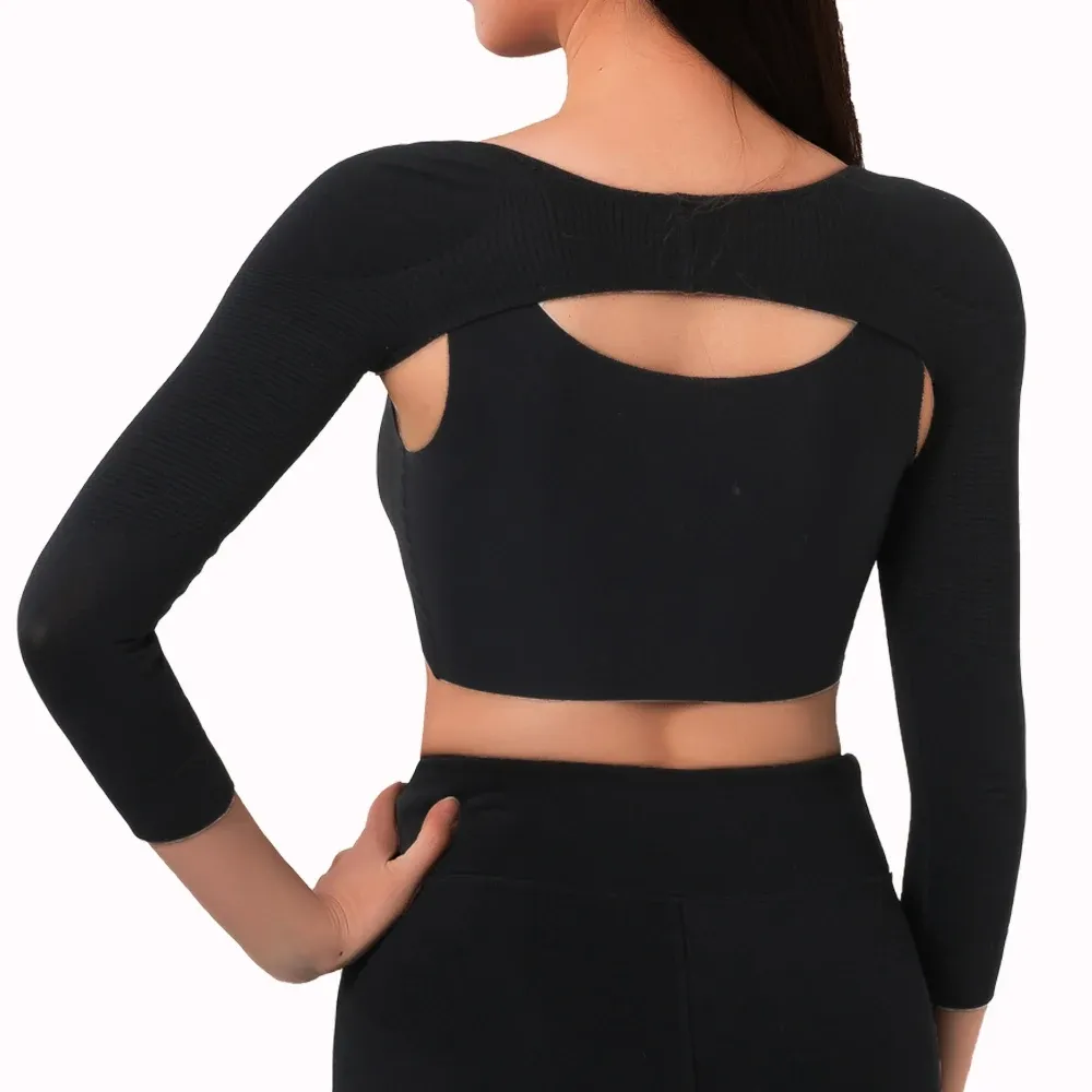 Manchons de compression amincissants pour femmes, galbant les bras et les épaules, correcteur de posture et soutien dorsal 6