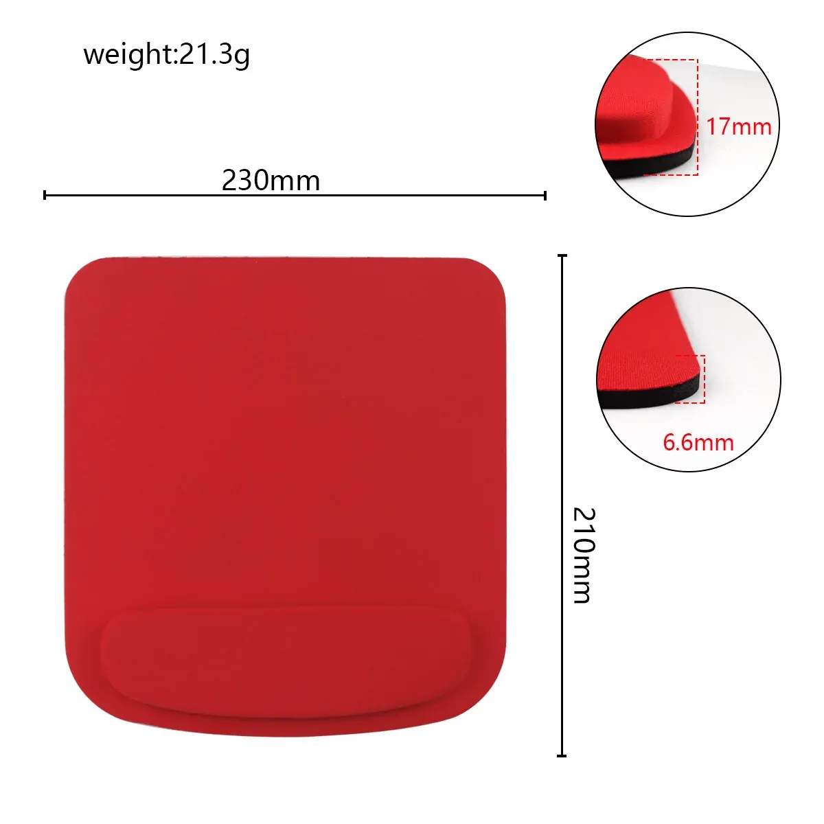 Tapis de souris ergonomique en EVA, coloris uni, pour gaming et bureau 10