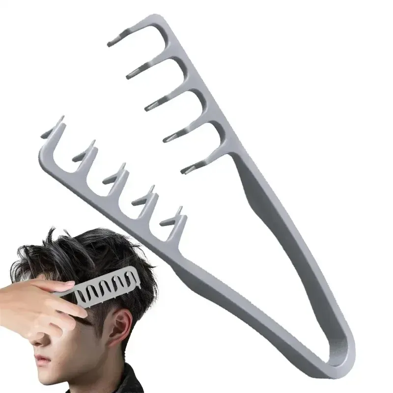 Peigne volumateur à dents larges pour coiffure, outil de bouclage et texture volumineuse pour hommes, adapté à tous types de cheveux - Image 1