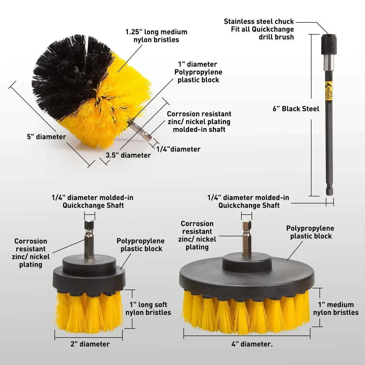 Nettoyage d'une douche avec la brosse