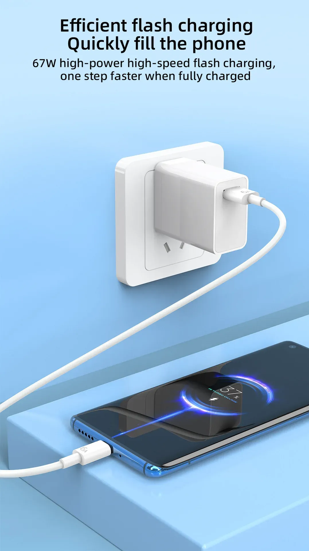 Chargeur ultra rapide en situation d'utilisation