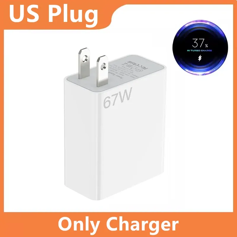 Chargeur ultra rapide 67 W, prise US, pour Xiaomi 10T, 11, 12 Lite, 13T, Redmi Note 10, 11T, 12T, 13, POCO X5, F5, câble de charge USB-C 8