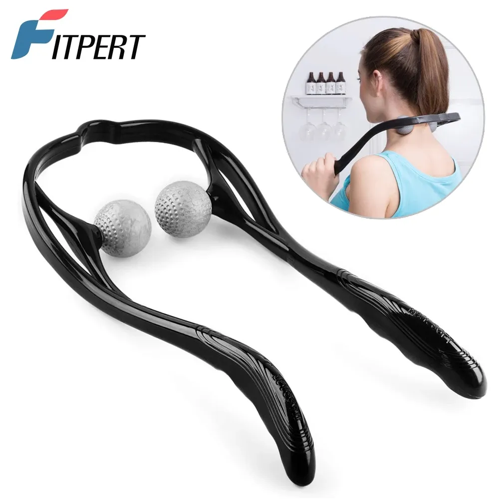 Masseur de cou Shiatsu à tissus profonds, masseur d'épaules à double point de déclenchement pour soulager la douleur, poignée ergonomique, léger et portable