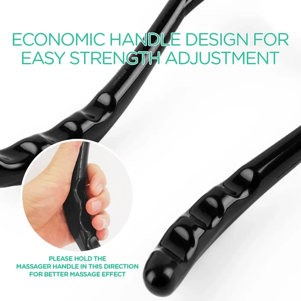 Masseur de cou Shiatsu à tissus profonds, masseur d'épaules à double point de déclenchement pour soulager la douleur, poignée ergonomique, léger et portable 5