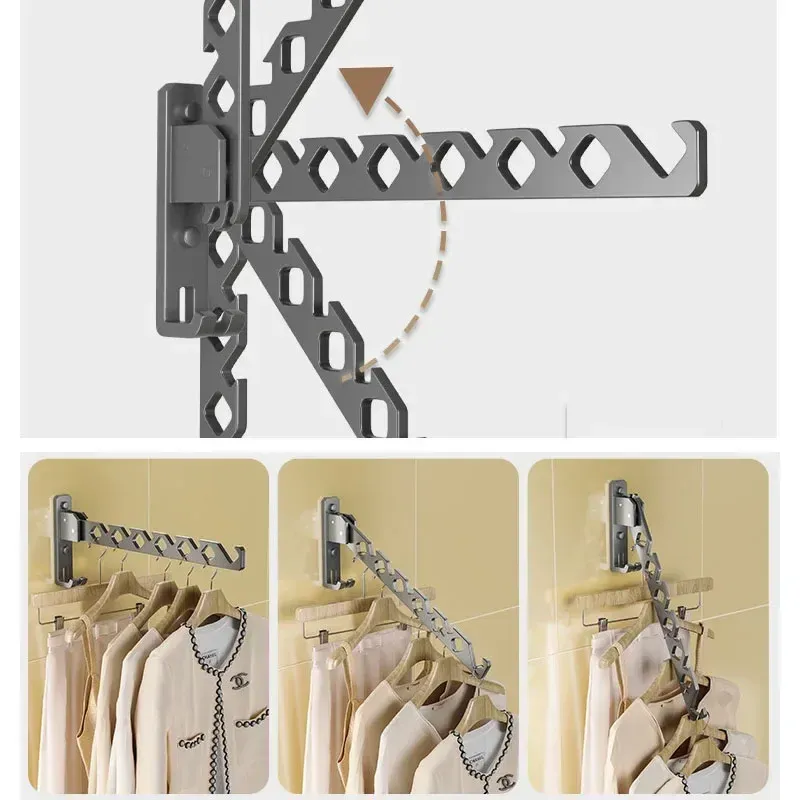 Étendoir à vêtements à angle réglable, utilisation