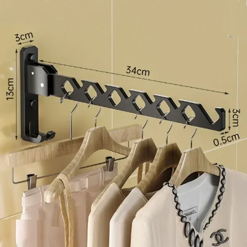 Étendoir à vêtements mural d'angle réglable et pliable, grande capacité 9