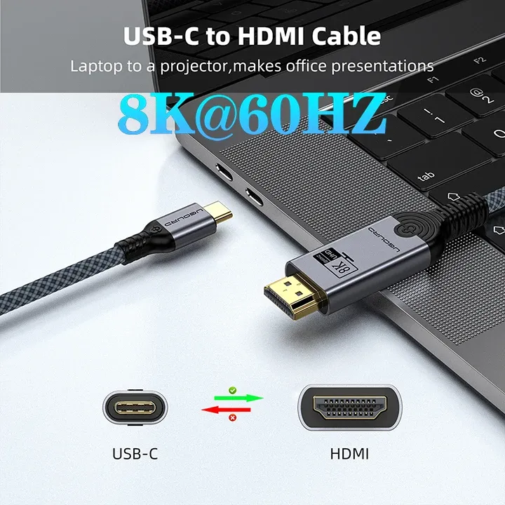 Câble USB-C vers HDMI, vue de détail