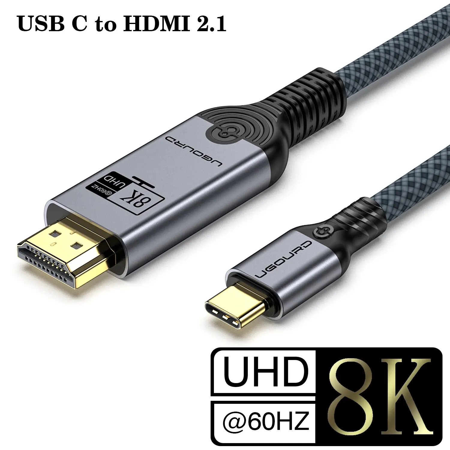 Câble adaptateur USB-C vers HDMI 2.0, 4K 60 Hz, compatible Thunderbolt 3 et 4 8