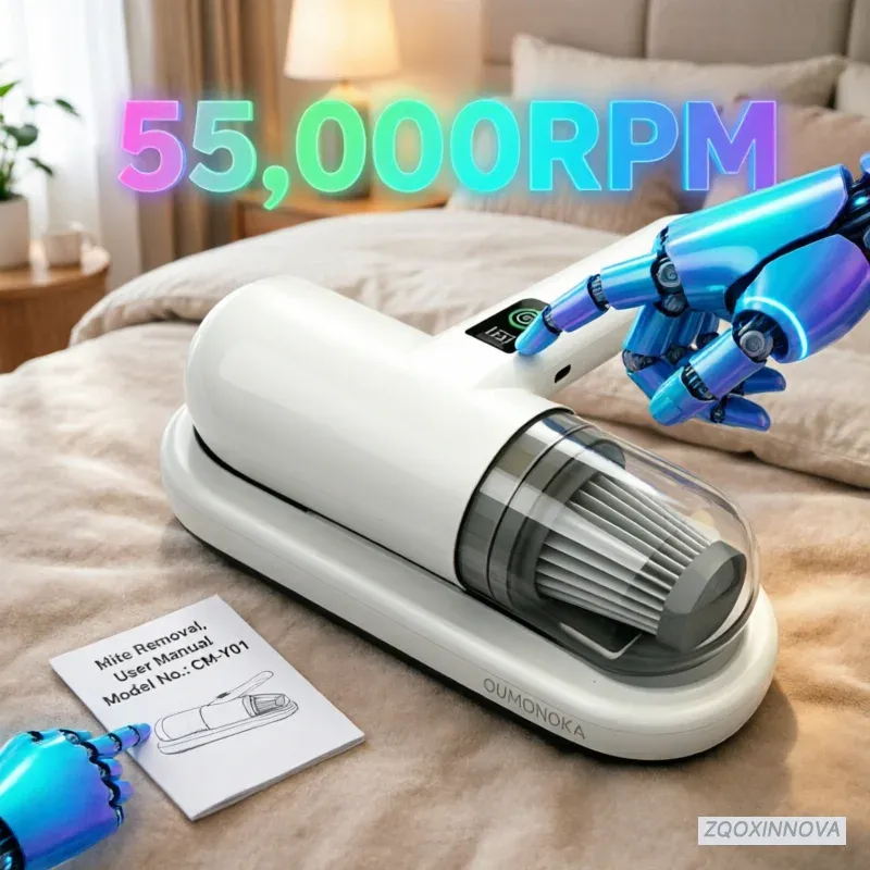 Aspirateur anti-acariens intelligent sans fil pour literie 1