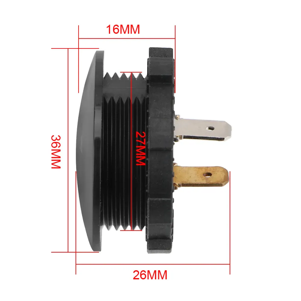 Testeur de tension à affichage LED, mini voltmètre numérique CC 12 V-24 V, ampèremètre pour voiture, moto et bateau 5