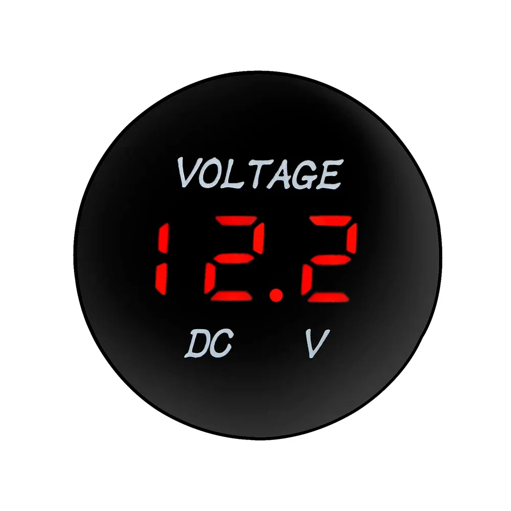 Testeur de tension à affichage LED, mini voltmètre numérique CC 12 V-24 V, ampèremètre pour voiture, moto et bateau 6