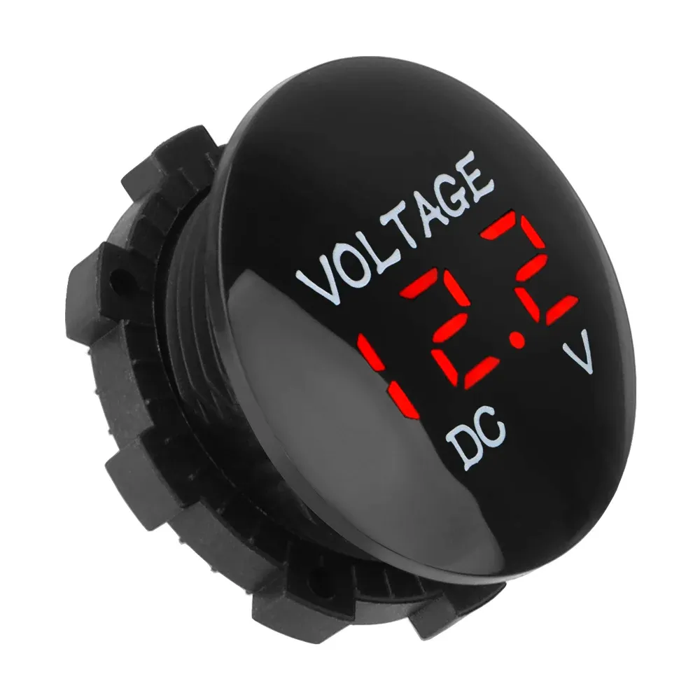Testeur de tension à affichage LED, mini voltmètre numérique CC 12 V-24 V, ampèremètre pour voiture, moto et bateau 8
