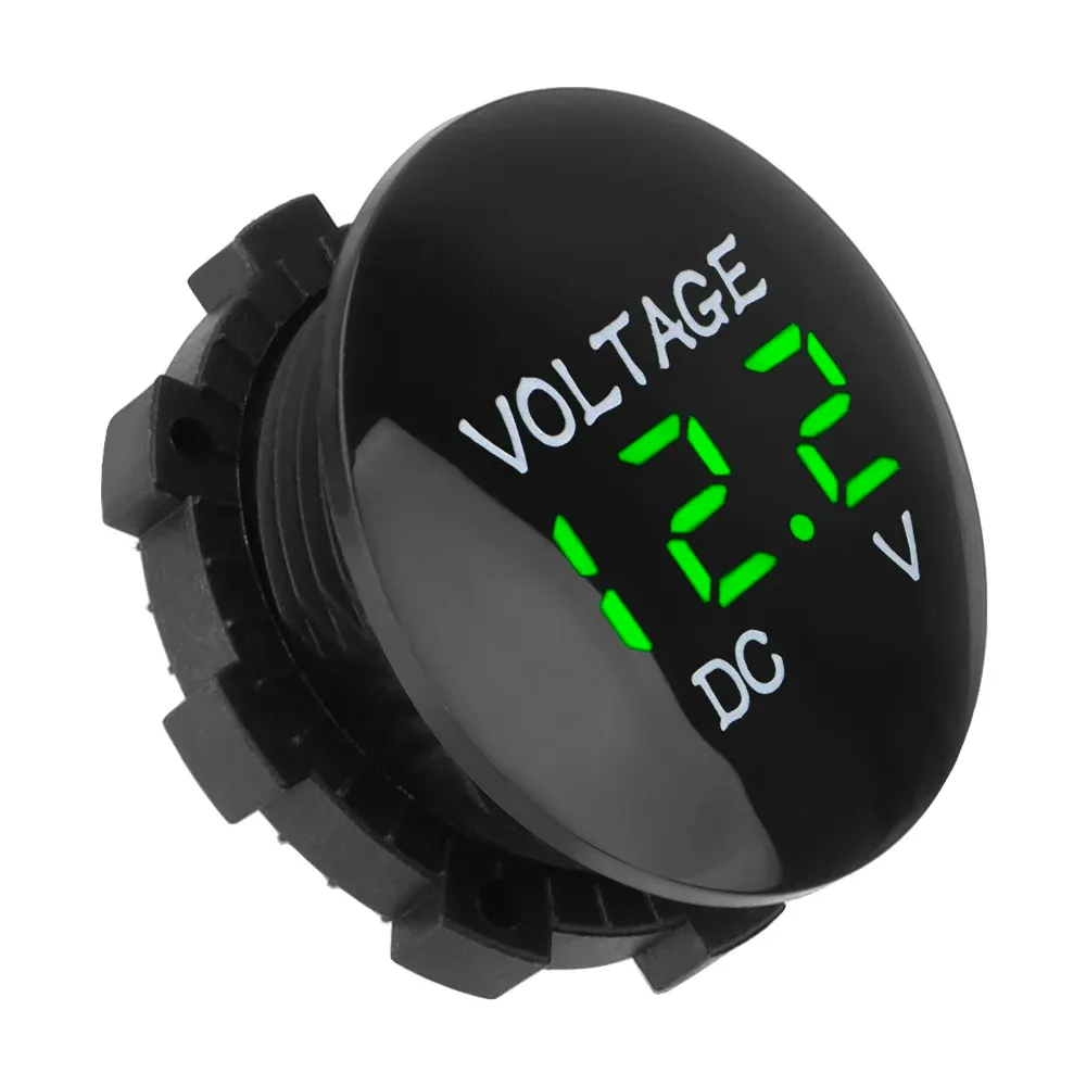 Testeur de tension à affichage LED, mini voltmètre numérique CC 12 V-24 V, ampèremètre pour voiture, moto et bateau 7