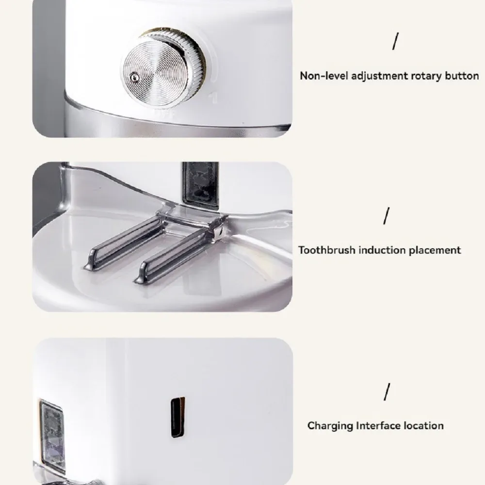Presse-dentifrice automatique à induction, accessoires de salle de bain amovibles, sans perçage 6