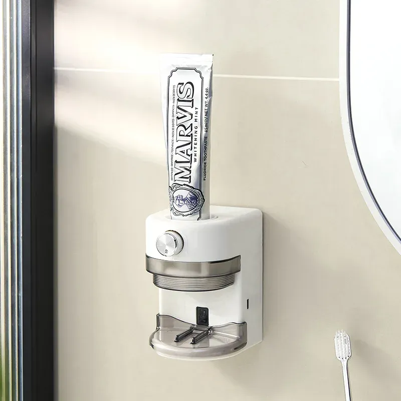 Presse-dentifrice automatique à induction, accessoires de salle de bain amovibles, sans perçage 7