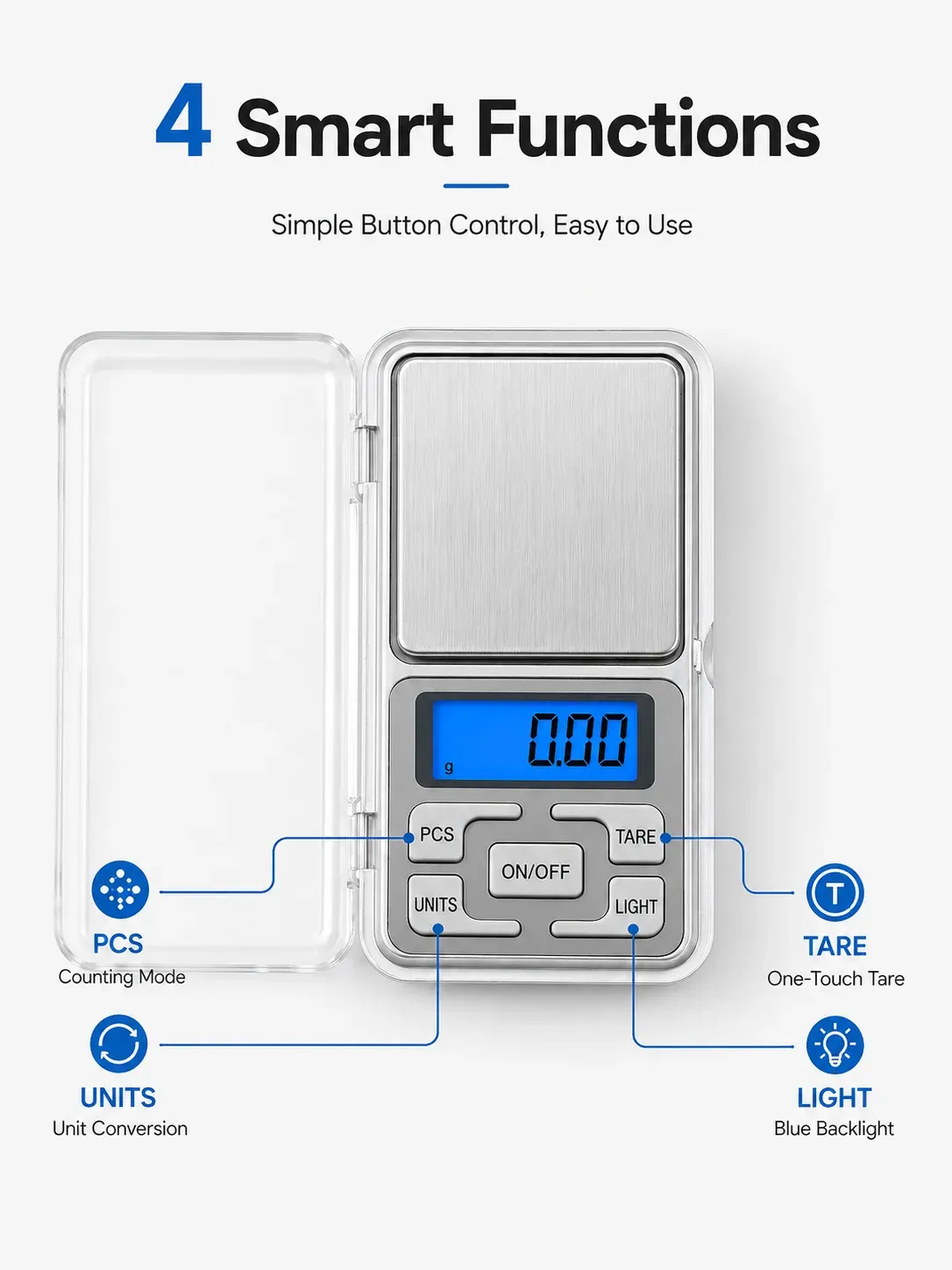 Fonctions et utilisation de la balance de poche