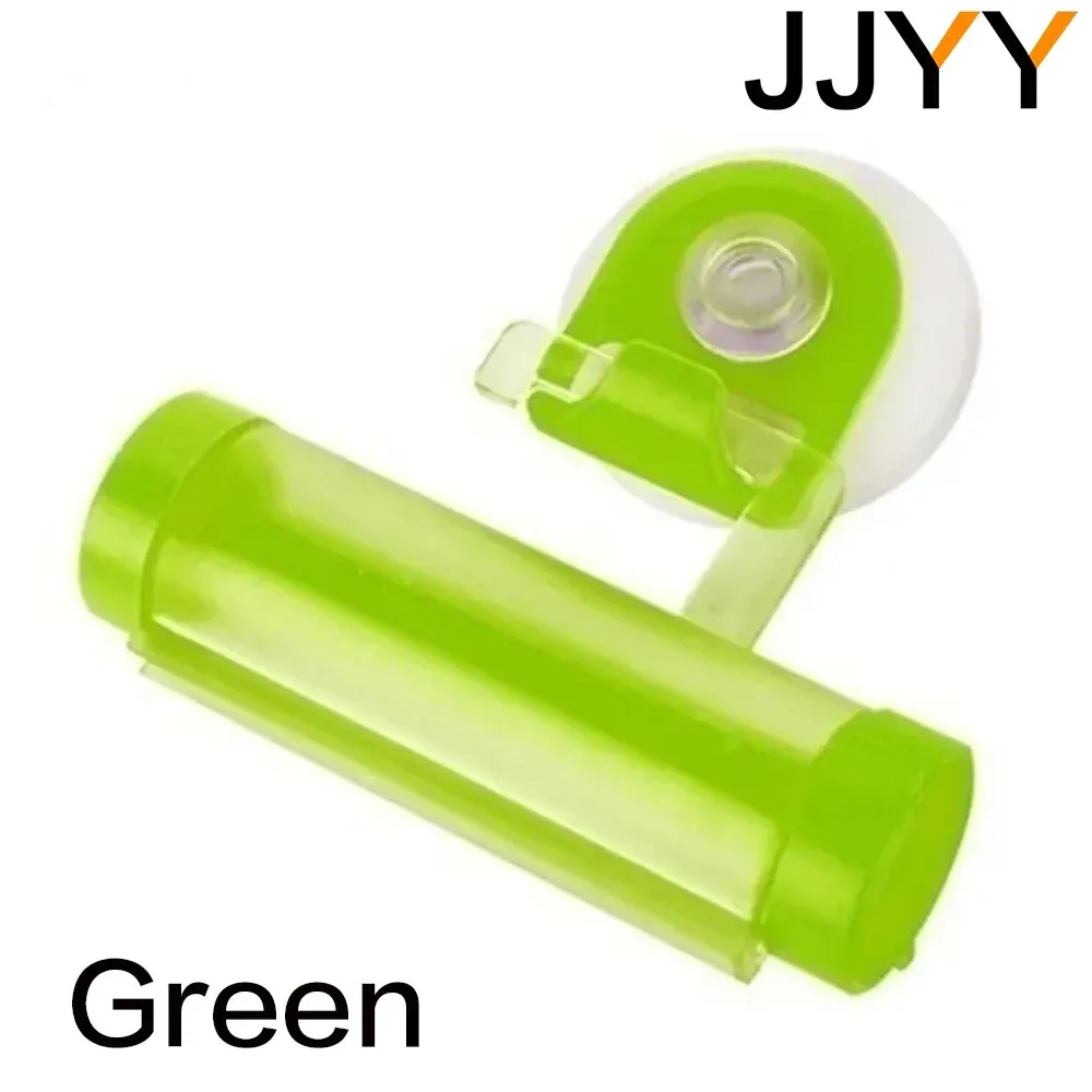 JJYY Distributeur manuel de dentifrice multifonction à rouleau avec support à ventouse pour salle de bain 7
