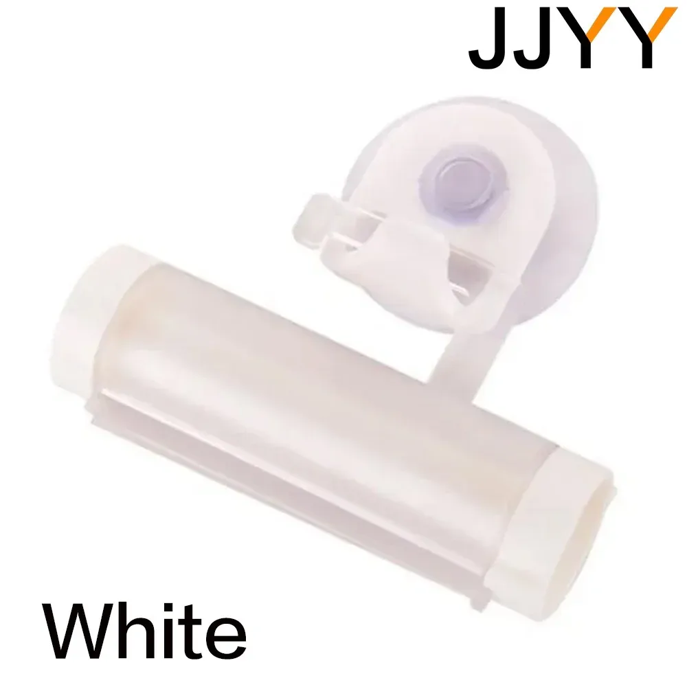 JJYY Distributeur manuel de dentifrice multifonction à rouleau avec support à ventouse pour salle de bain 9