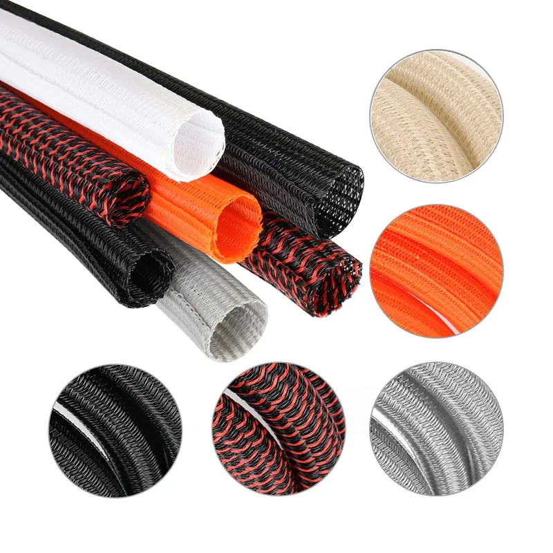 Gaine tressée auto-fermante 5, 8, 10, 13, 16, 19, 25, 32 mm, gaine isolante en PET pour câble, protection de câble pour ordinateur, TV, enroulement de câble 6
