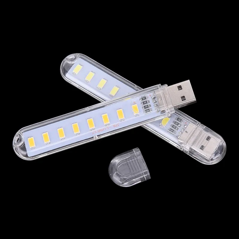 Mini lampe de lecture ultra-légère à 8 LED, USB, 5 V CC, pour PC, ordinateur portable, notebook - Image 1