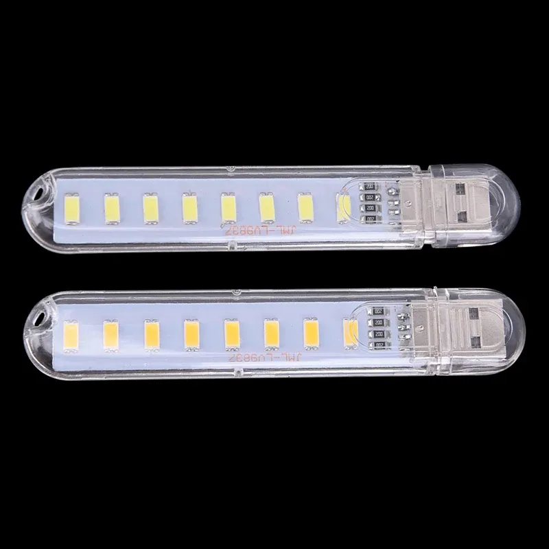 Mini lampe de lecture ultra-légère à 8 LED, USB, 5 V CC, pour PC, ordinateur portable, notebook 6