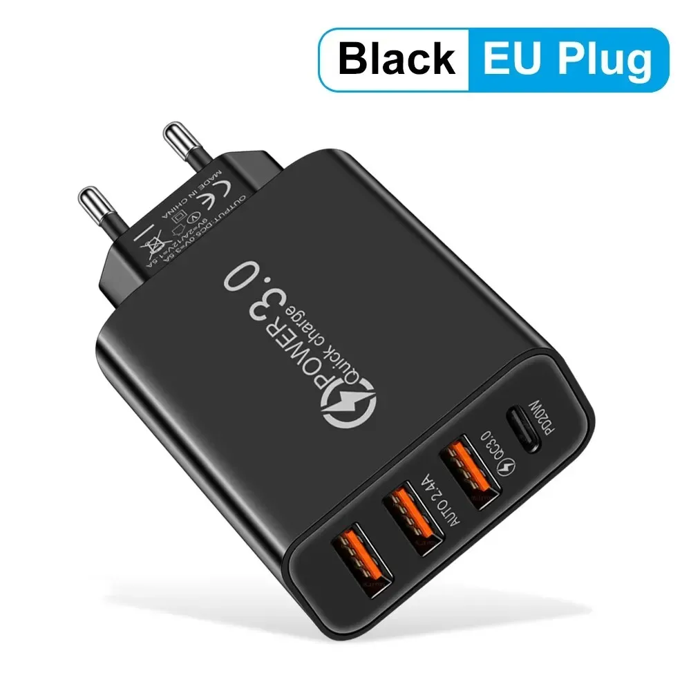 Chargeur mural multi-ports 20 W avec USB-C Power Delivery, compatible smartphones Xiaomi, iPhone et Samsung 9