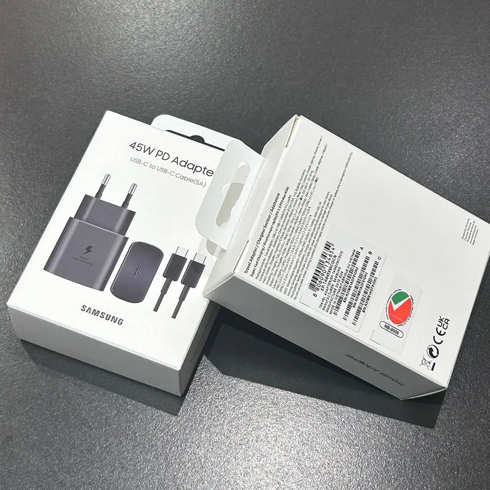 Chargeur Samsung, détails du design