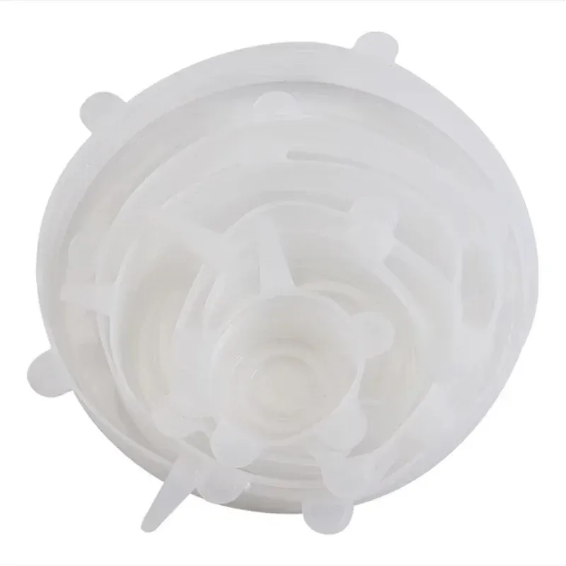 Couvercles extensibles en silicone pour bols, couvercles réutilisables pour conserver les aliments frais, couvercle rétractable multifonctionnel, lot de 6 8