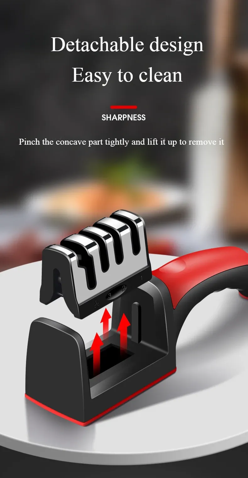 Aiguiseur de couteaux en utilisation
