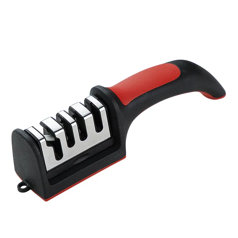 Affûteur de couteaux manuel multifonction 3 à 4 segments, pierre à aiguiser rapide à 3 étapes, accessoire de cuisine 7