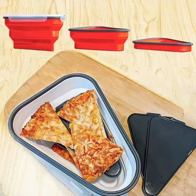Boîte à pizza en silicone, gros plan sur le couvercle