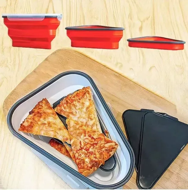 Boîte à pizza en silicone, vue latérale