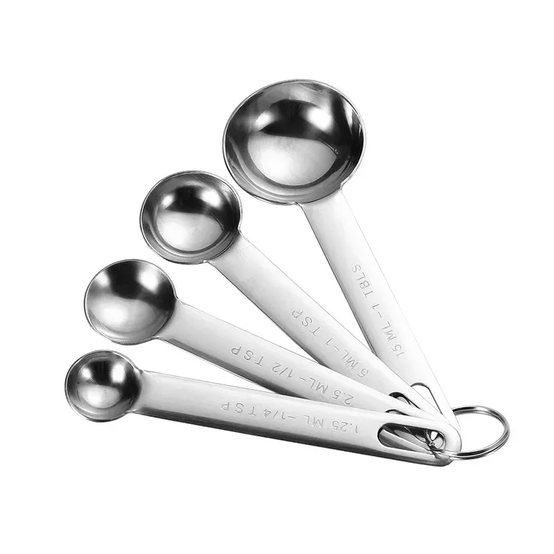 Ensemble de cuillères doseuses en acier inoxydable, 4/6/7/8 pièces, avec règle graduée 7