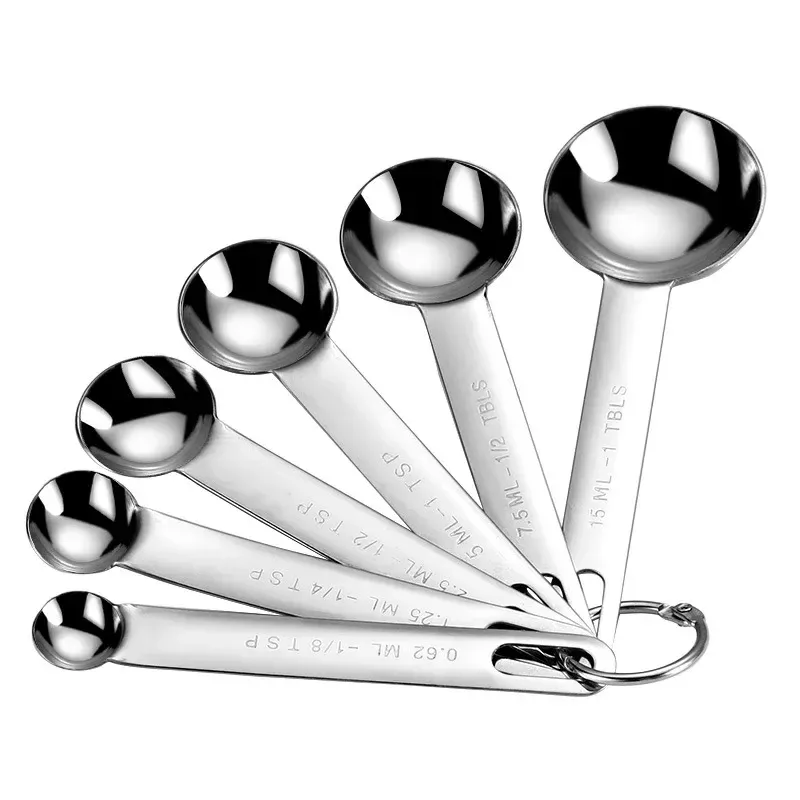 Ensemble de cuillères doseuses en acier inoxydable, 4/6/7/8 pièces, avec règle graduée 8