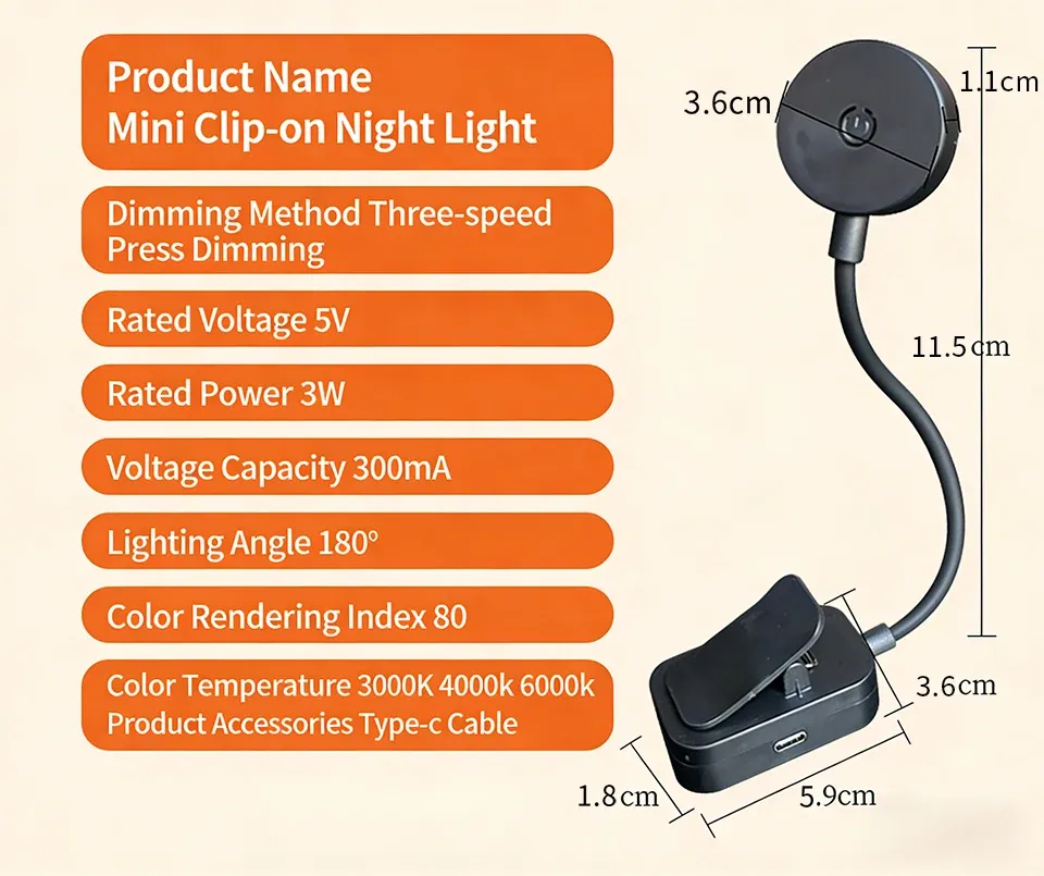 Lampe de lecture LED, lecture au lit