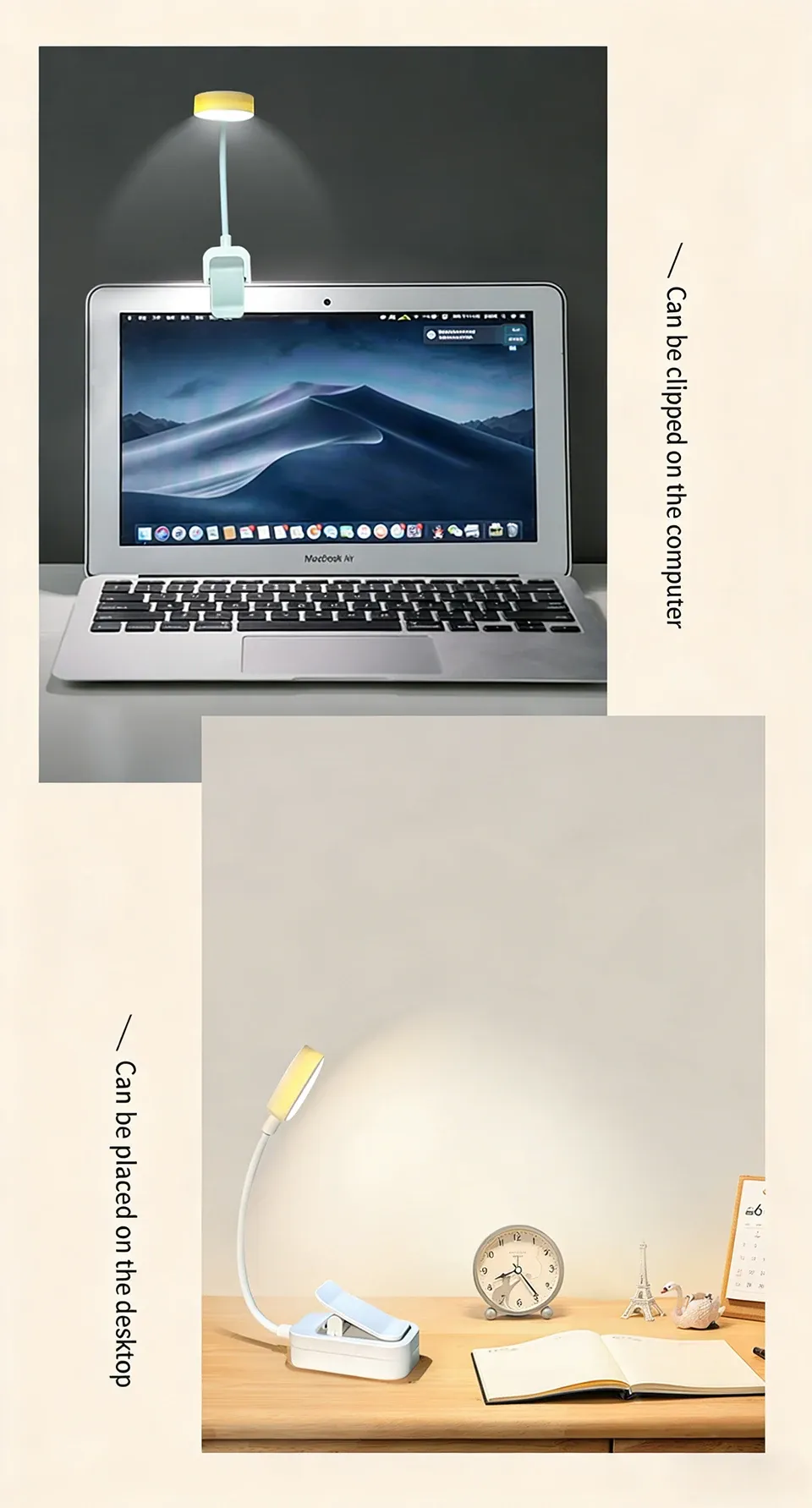 Lampe de lecture LED en utilisation