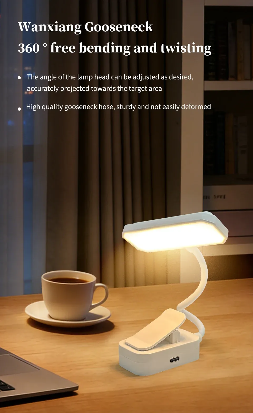Lampe de lecture LED, usage quotidien