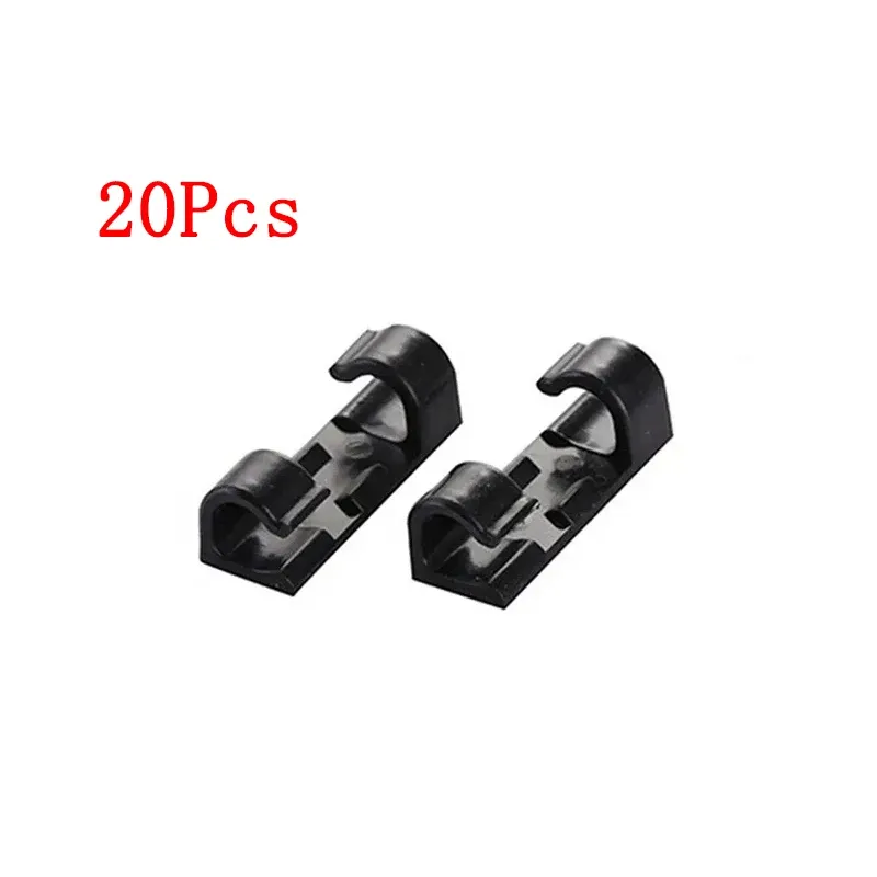 Organiseur de câbles en ABS : clips de gestion des câbles pour poste de travail, support de cordon USB et enrouleur de ligne de données 9