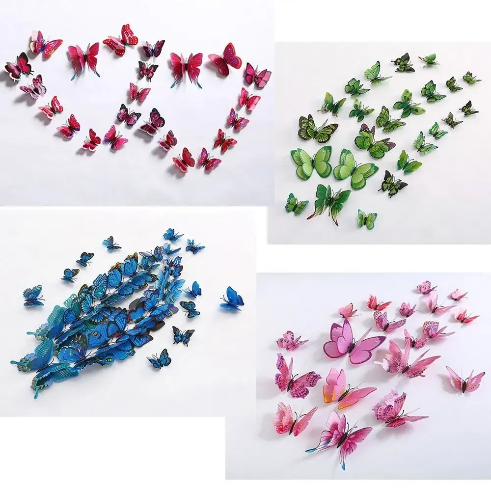 Effet 3D des ailes de papillon sur le mur
