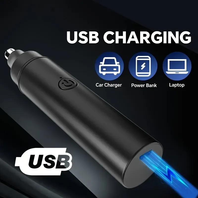 Tondeuse électrique portable pour oreilles et nez, rechargeable par USB, indolore, pour hommes et femmes, lavable 3